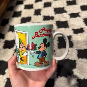 Vintage 1987 Mickey & Minnie Birthday Mug